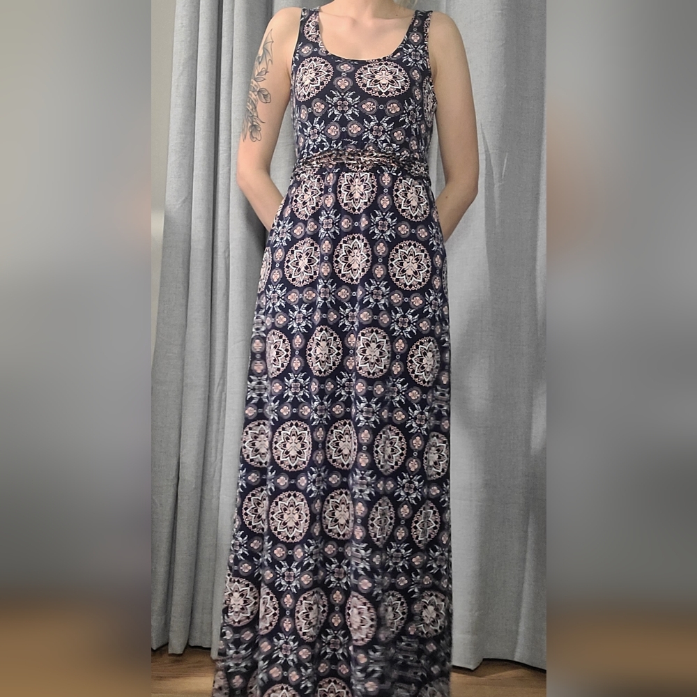 Mudd maxi dress with waist cutouts
